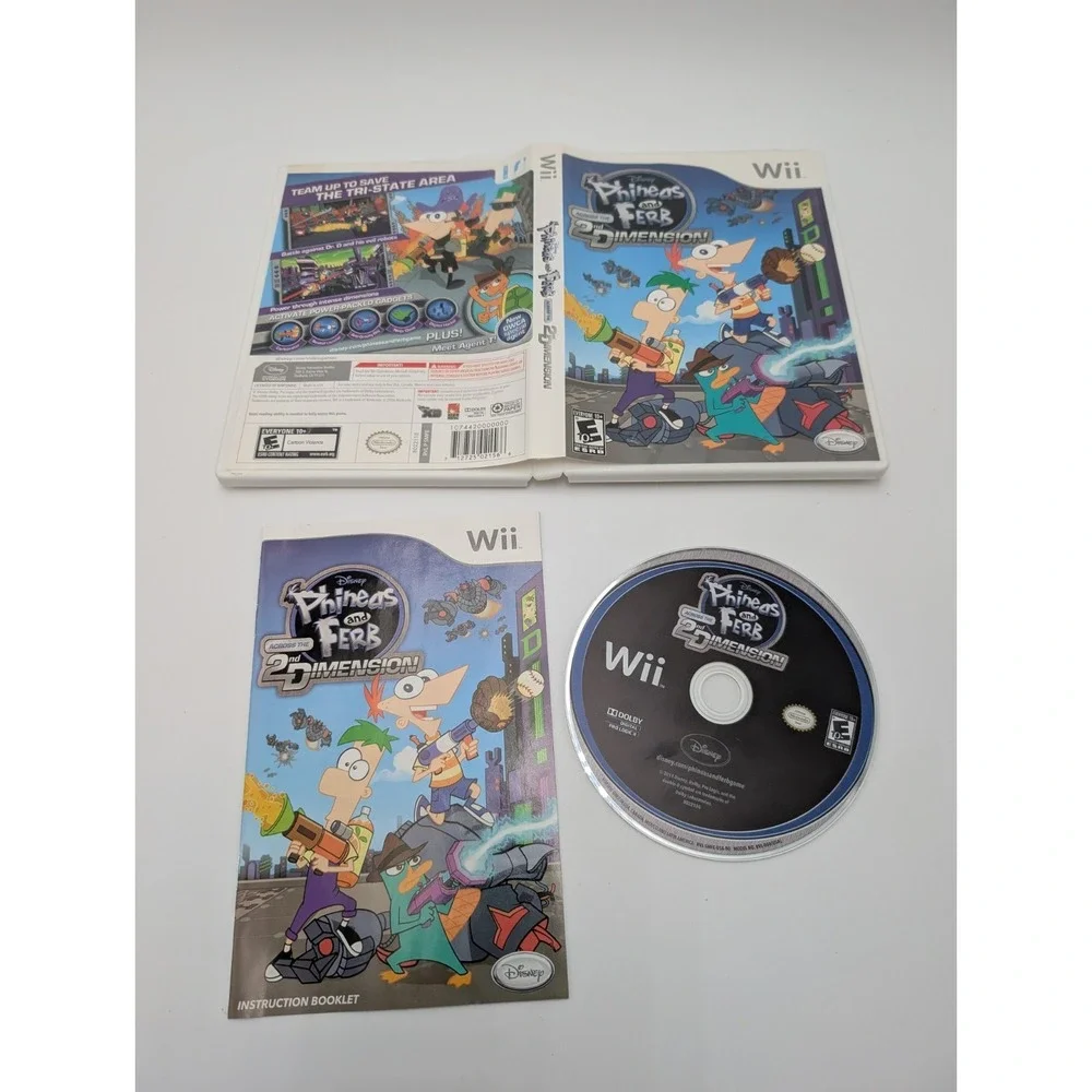 Disney Phineas & Ferb: 2nd Dimension Nintendo Wii Complete With Manual